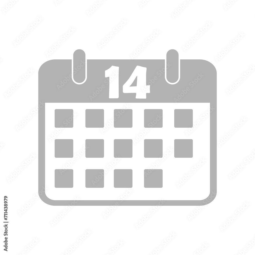 calendar icon, February 14, Valentine's Day, vector illustration calendar icon, February 14, Valentine's Day, vector illustration