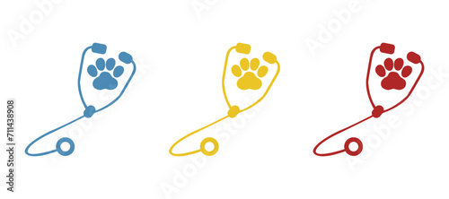 vet icon on a white background, vector illustration