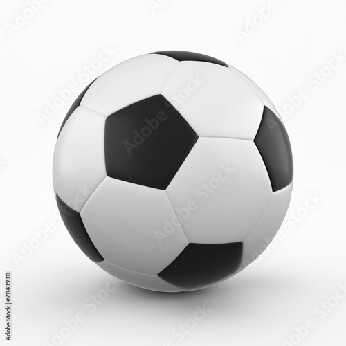 3d render soccer ball  isolated on white and clipping path  
