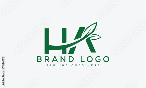 letter HA logo design vector template design for brand.