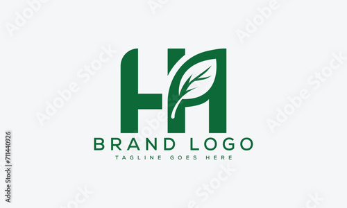 letter HA logo design vector template design for brand.