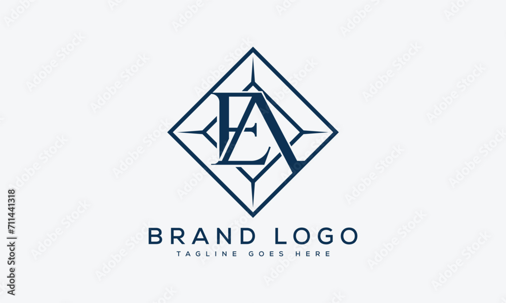 letter EA logo design vector template design for brand. letter EA logo design vector template design for brand.