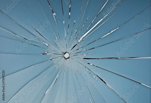 Cracked Glass Texture on Transparent Background Vector Illustration