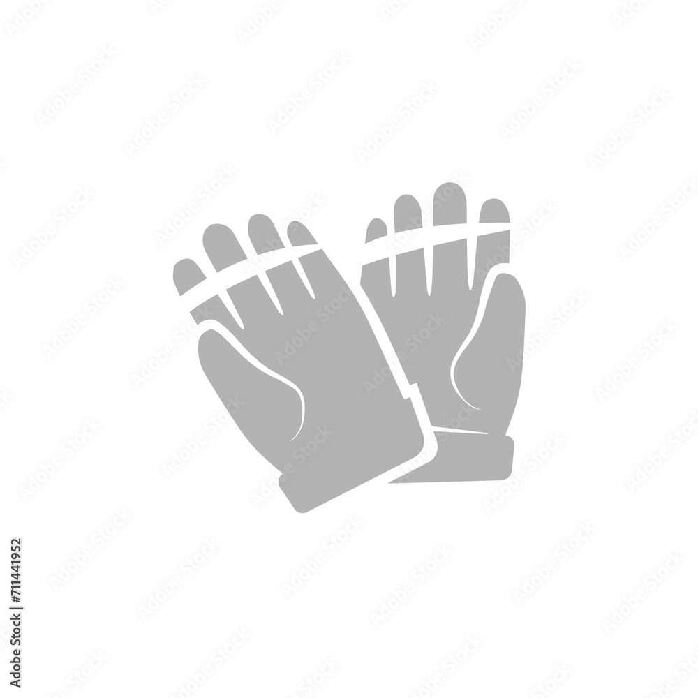 Obraz premium gloves icon on a white background, vector illustration