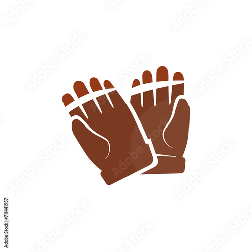 gloves icon on a white background, vector illustration