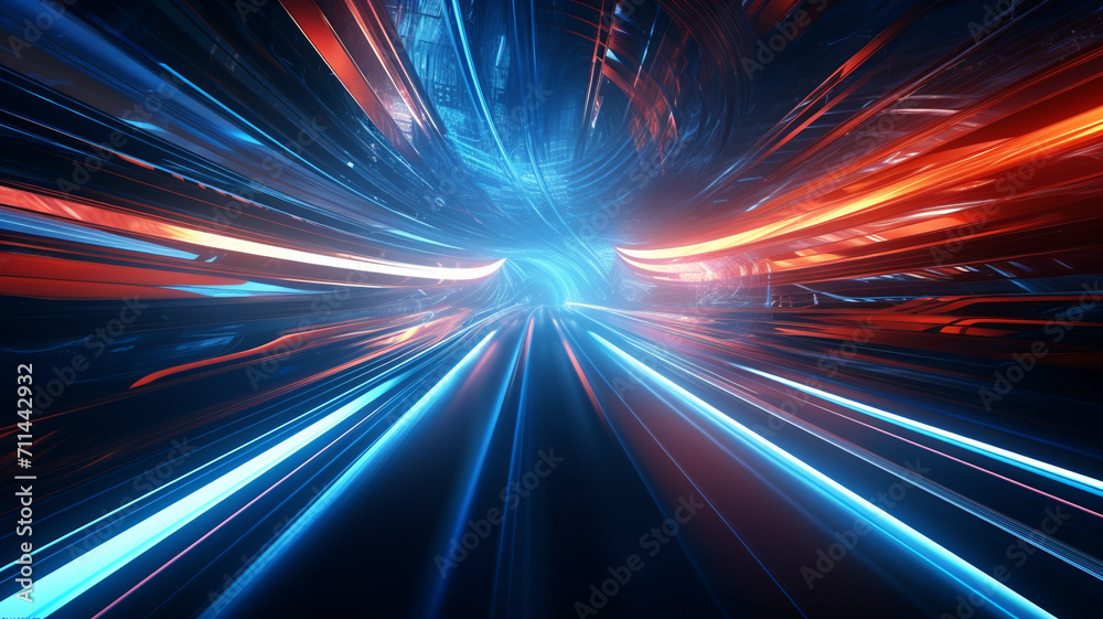 Abstract wavy shapes in colourful line curve motion graphic style Abstract wavy shapes in colourful line curve motion graphic style