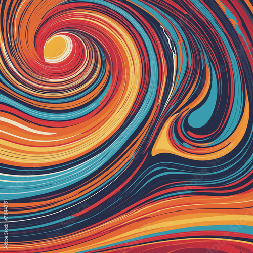 Fluid wave pattern design with linear stripes  transitioning from order to chaos. Abstract flow lines background resembling sound waves in music. Vector illustration of wavy shapes creating a dynamic 