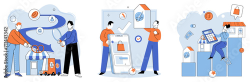 Local business. Vector illustration. The local business metaphor represents unique characteristics and challenges faced by businesses operating in specific area Employment in local businesses