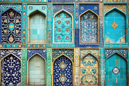 Beautiful tiles of holy shrine of abdolazim in Tehran Iran.
