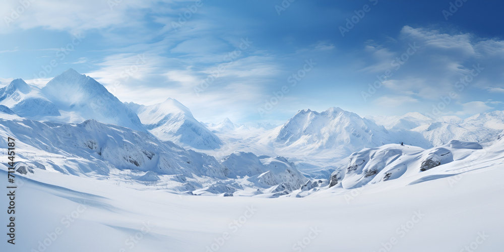 snow  winter bird's eye mountain covered Breathtaking   snowy clouds Captivating Wonderland Majestic beautiful white biow sky background 