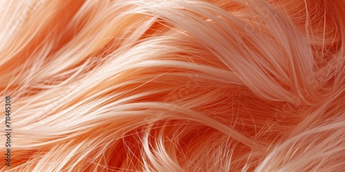 Mock up for hair salon/studio. Peach-pink shades hair style, background, texture. 