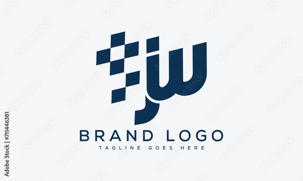 letter JW logo design vector template design for brand.