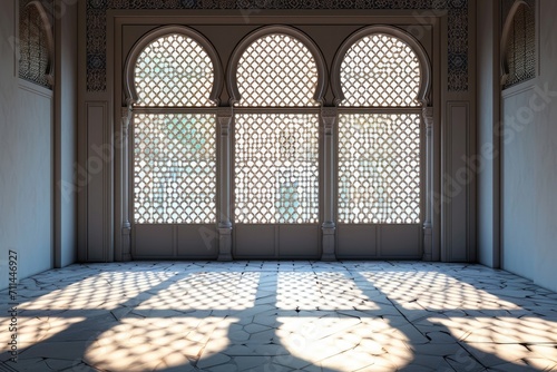 Islamic Background Window Shadow With Array Light