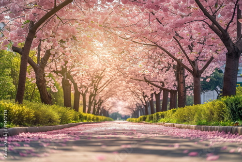 "Cherry Blossoms in Full Bloom", spring art