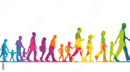 Human Growth  A Vector Background with Human Figures Growing and Evolving  Symbolizing Personal and Professional Development
