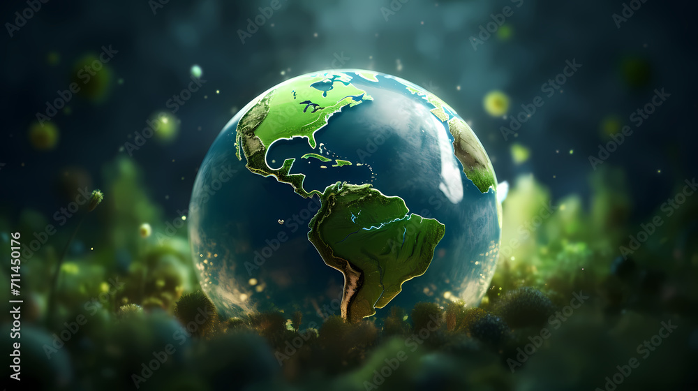 Naklejka premium World environment day concept ecology protection environment, environmental protection background