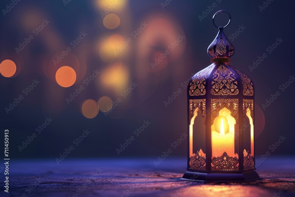 Arabic lantern with candle in mosque background for Ramadan. Arabic lantern with candle in mosque background for Ramadan.