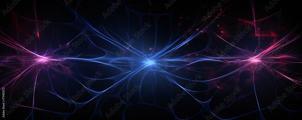 Abstract spider web like digital glass frame with glow, on black background, empty copy space Generative Ai Abstract spider web like digital glass frame with glow, on black background, empty copy space Generative Ai
