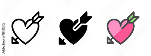 Multipurpose arrow vector icon in outline, glyph, filled outline style. Three icon style variants in one pack.