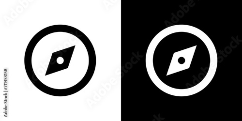 Compass icon. Black icon. Business icon. Line icon. Icon set.