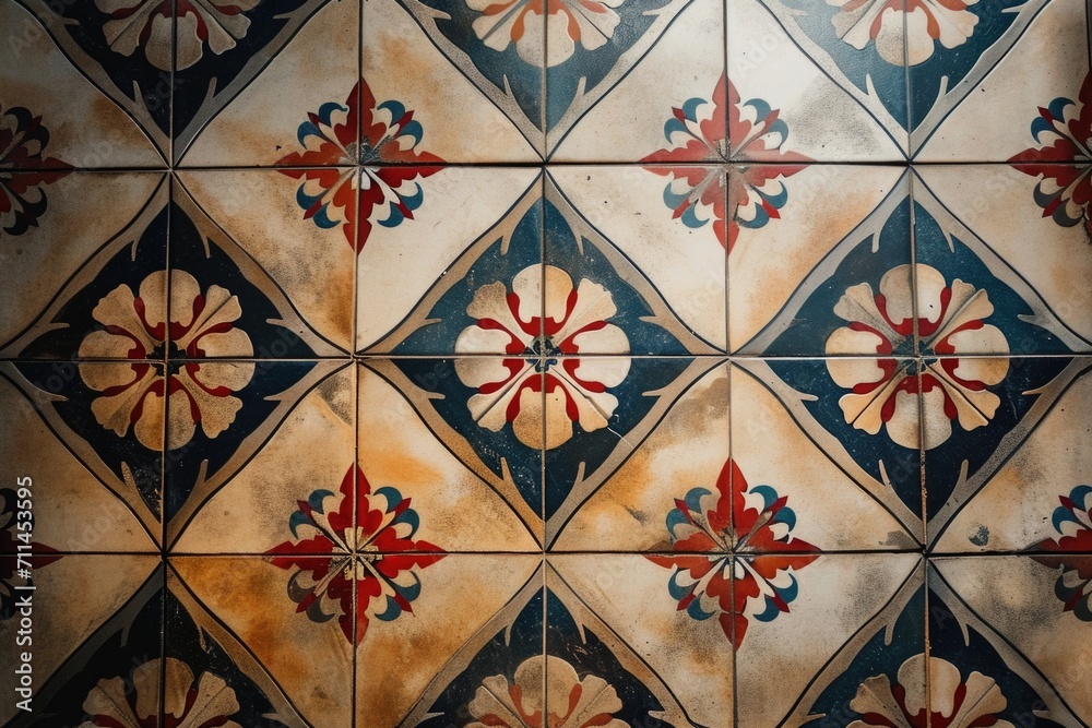 the patterns on vintage floor