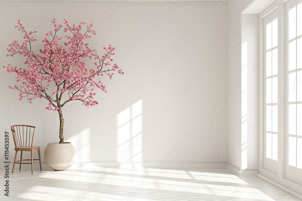 Serene Spring Home Interior, spring art