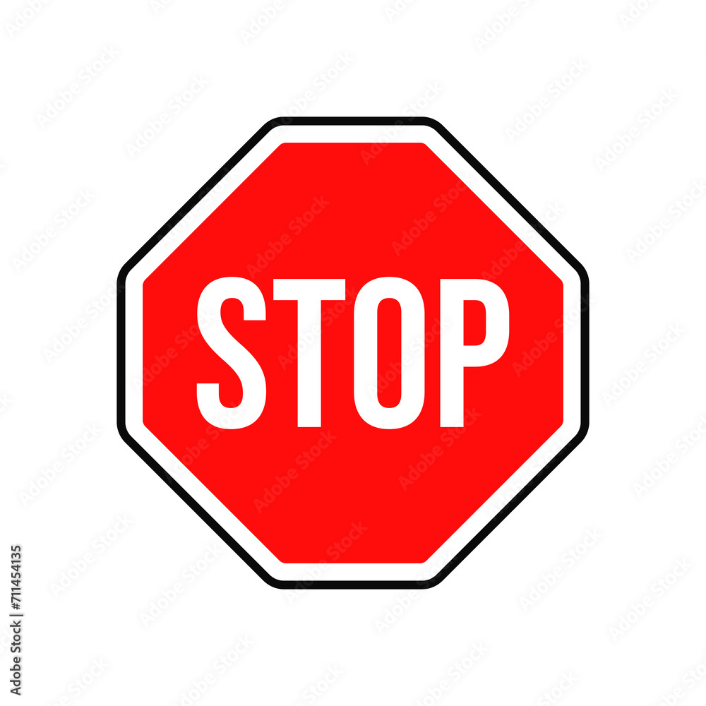 Red stop sign graphic design