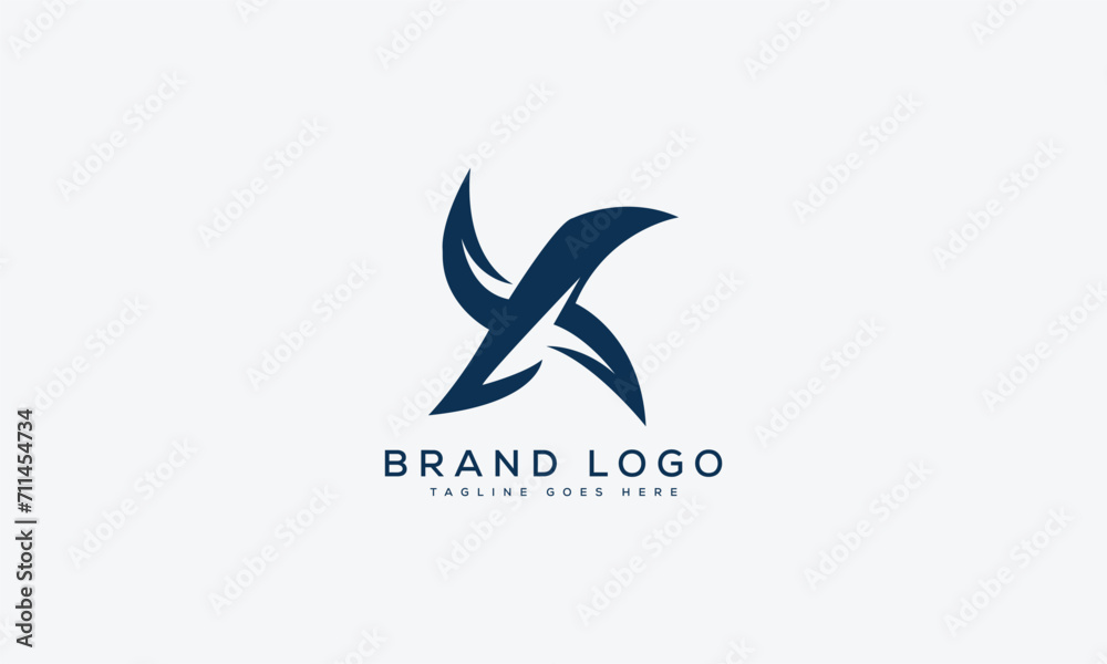 Naklejka premium letter X logo design vector template design for brand.