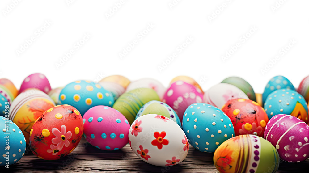 easter eggs on white background, Easter concept