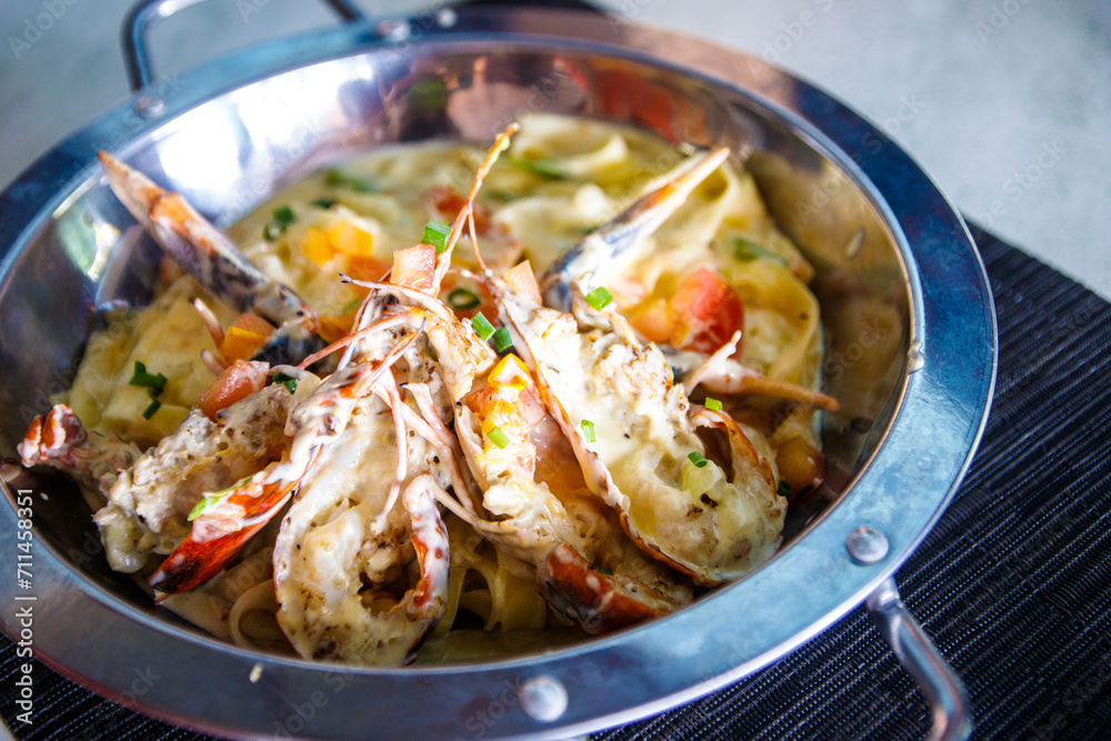 A Delicious Seafood Dish Ready to Serve A Delicious Seafood Dish Ready to Serve