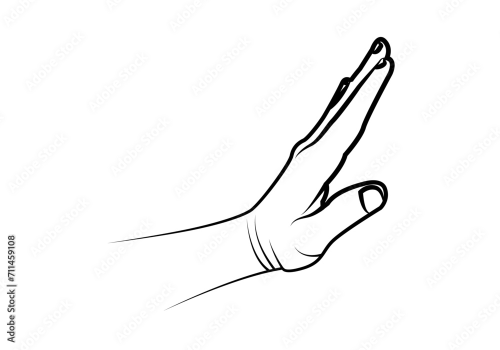 Icono negro de una mano dando el alto.