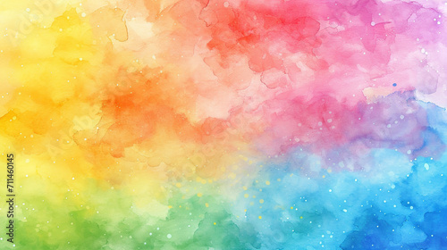 幻想的な虹色の水彩テクスチャ背景　Generative AI