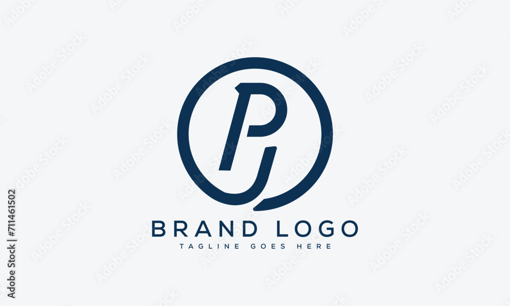 letter PJ logo design vector template design for brand.