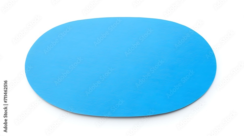 Blue oval Paper Note on a white Background. Brainstorming Template with Copy Space Blue oval Paper Note on a white Background. Brainstorming Template with Copy Space