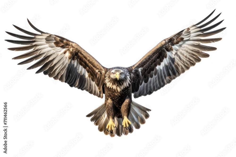 Naklejka premium Eagle isolated on a white background