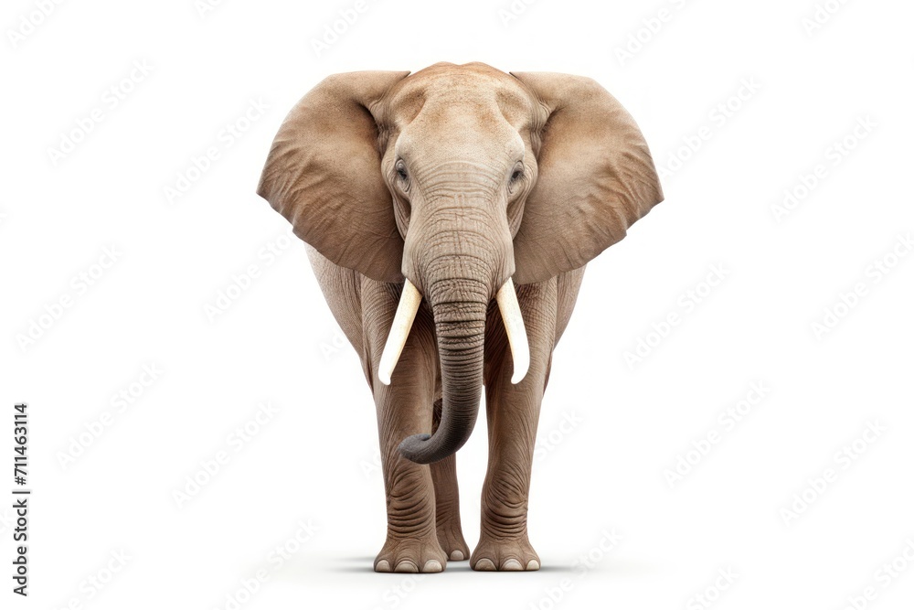 Fototapeta premium Elephant isolated on a white background 