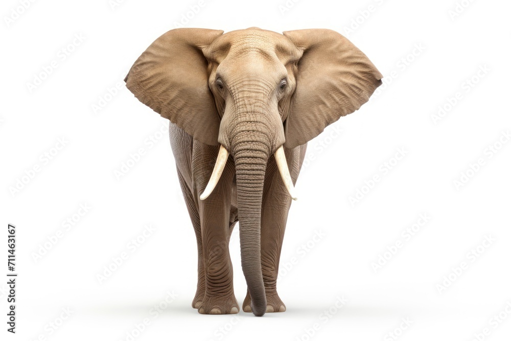 Obraz premium Elephant isolated on a white background 