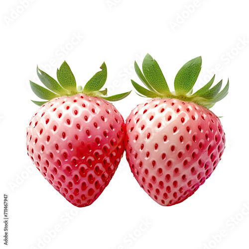 Fresh Red strawberry isolated on white background