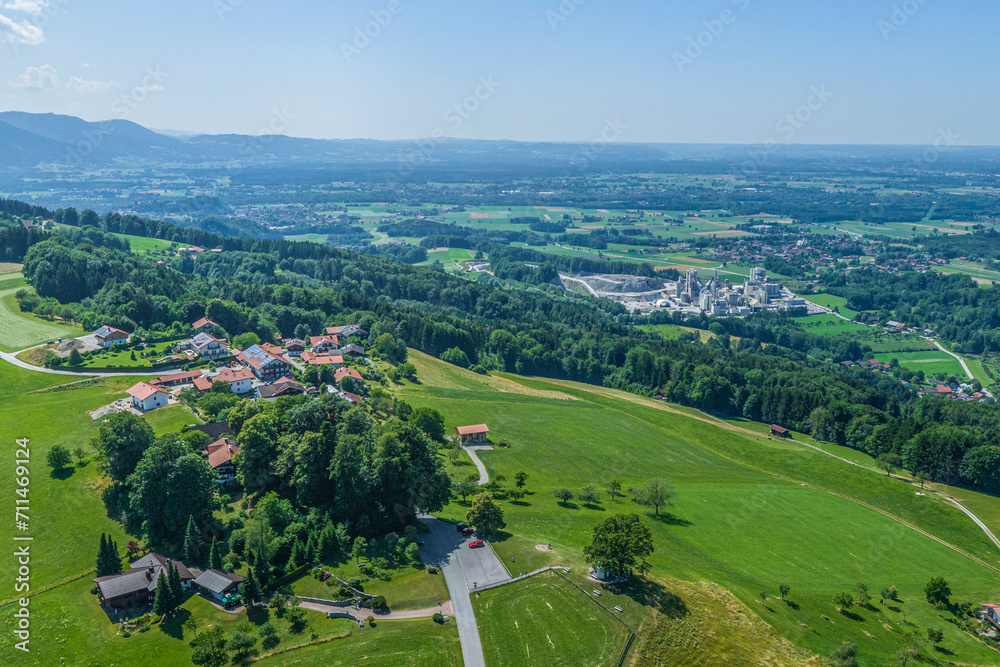 Ausblick auf die Region um Törwang im Chiemgau 