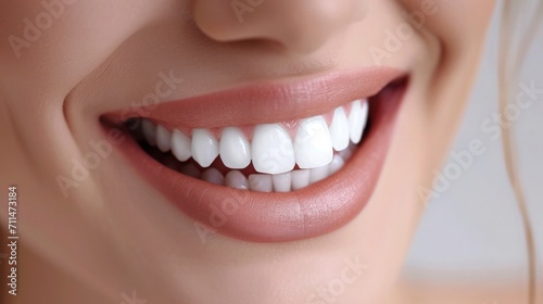 Dental care Dentistry concept  female smile after teeth whitening
