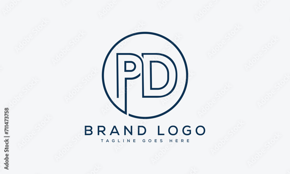 letter PD logo design vector template design for brand.
