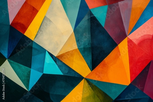 vector abstract irregular polygon background with a triangular pattern in full color rainbow spectrum colors