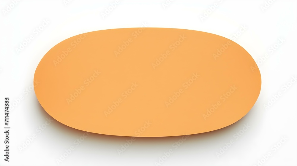 Light Orange oval Paper Note on a white Background. Brainstorming Template with Copy Space Light Orange oval Paper Note on a white Background. Brainstorming Template with Copy Space