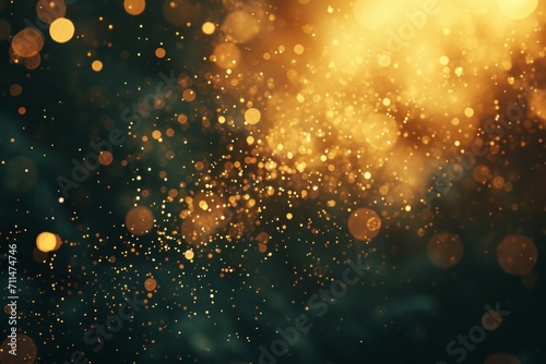 Sparkling golden powder. Festive background. © Glce