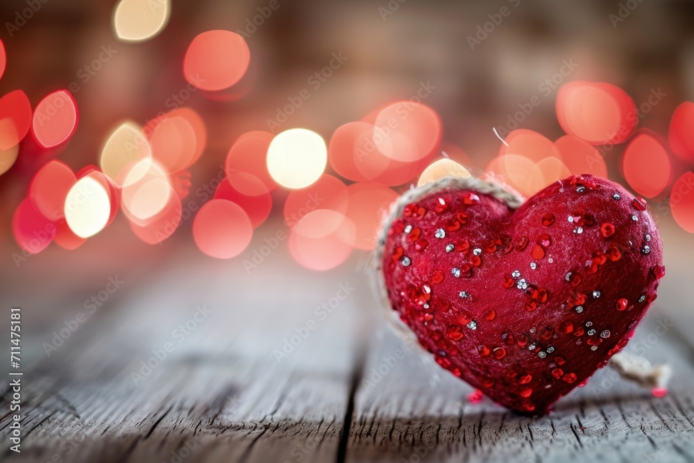 Valentine's day background decoration with heart, love and holiday concept.