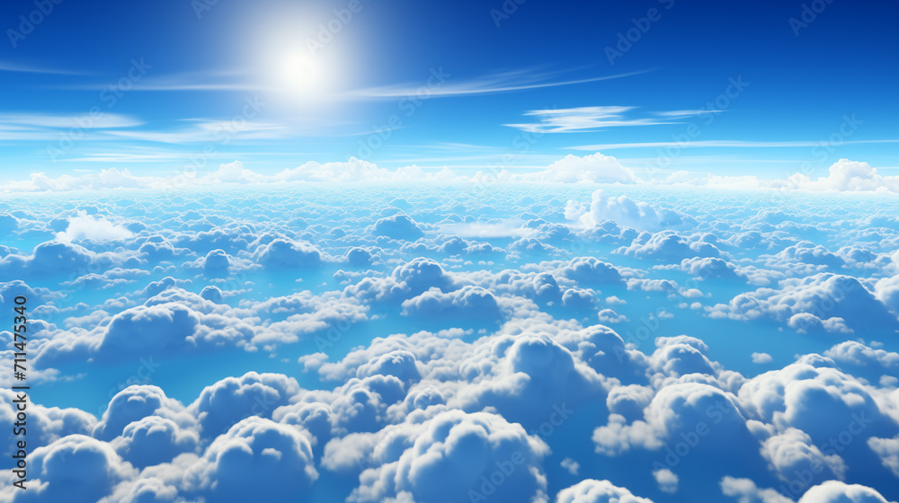 Fototapeta premium Wallpaper with clouds in the sky.