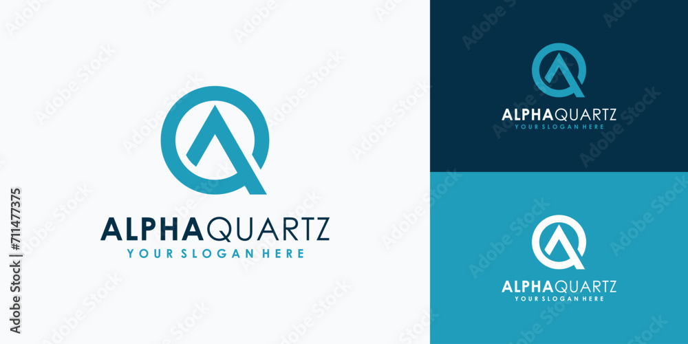 Letter A Q initials vector logo design is simple and clean Letter A Q initials vector logo design is simple and clean