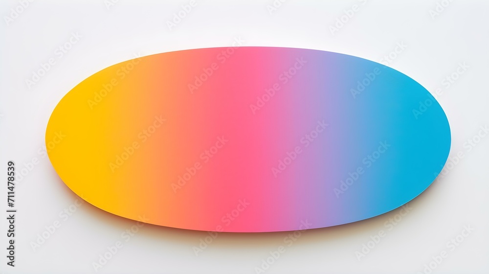 Multicolor oval Paper Note on a white Background. Brainstorming Template with Copy Space Multicolor oval Paper Note on a white Background. Brainstorming Template with Copy Space
