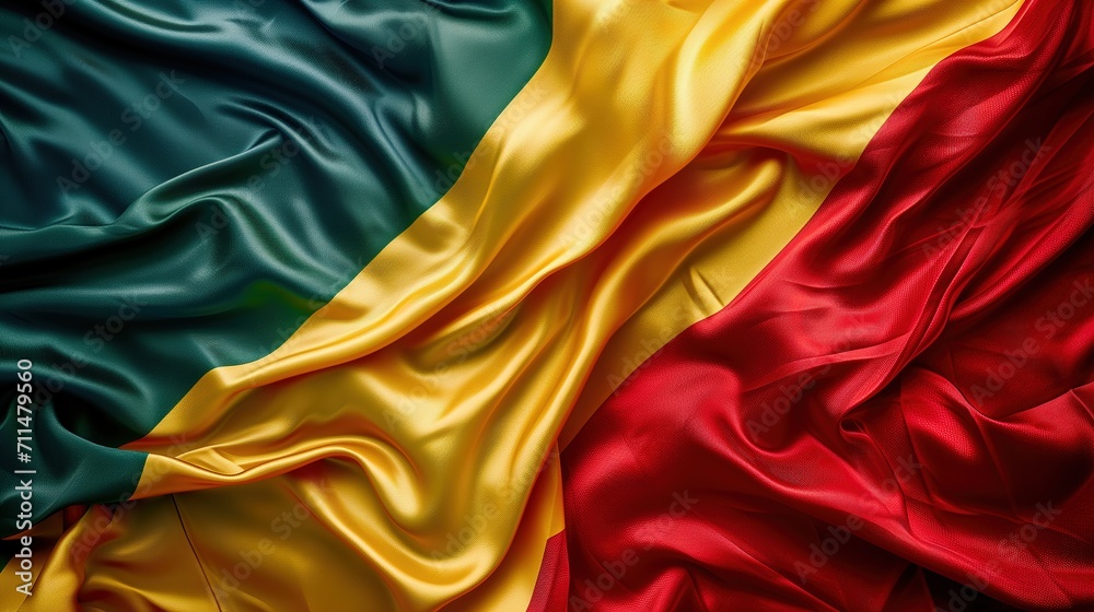Flag of Mali waving in the wind. National flag of Mali Flag of Mali waving in the wind. National flag of Mali