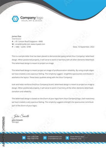Professional creative letterhead template design